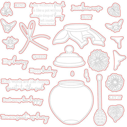 Just BEEcause - Honey Cuts - Coordinating Dies - Retiring - Honey Bee Stamps
