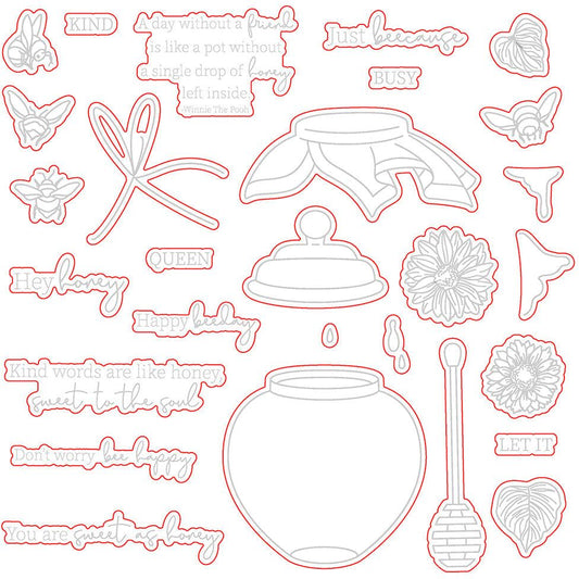 Just BEEcause - Honey Cuts - Coordinating Dies - Retiring - Honey Bee Stamps