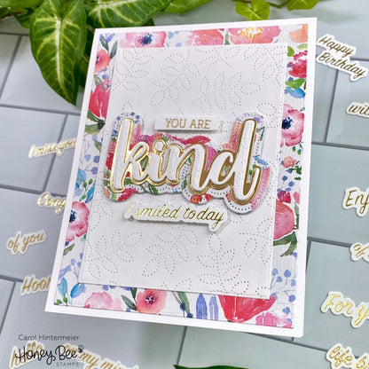 Kind Buzzword - 3x4 Stamp Set - Honey Bee Stamps