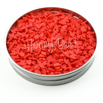 Kiss Me - Red Clay Heart Embellishments - Honey Bee Stamps