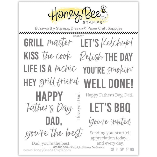 Kiss The Cook - 6x6 Stamp Set - Honey Bee Stamps