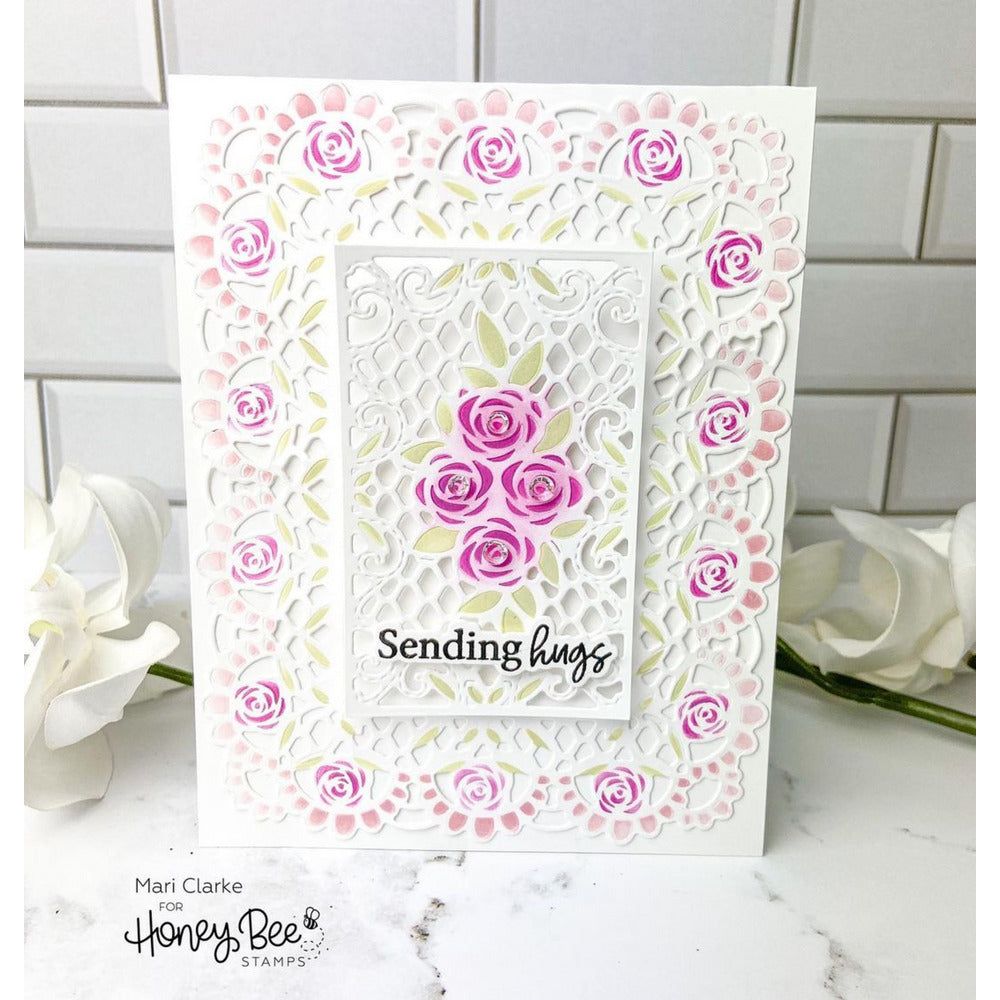 Lace A2 Cover Plate - Honey Cuts - Honey Bee Stamps