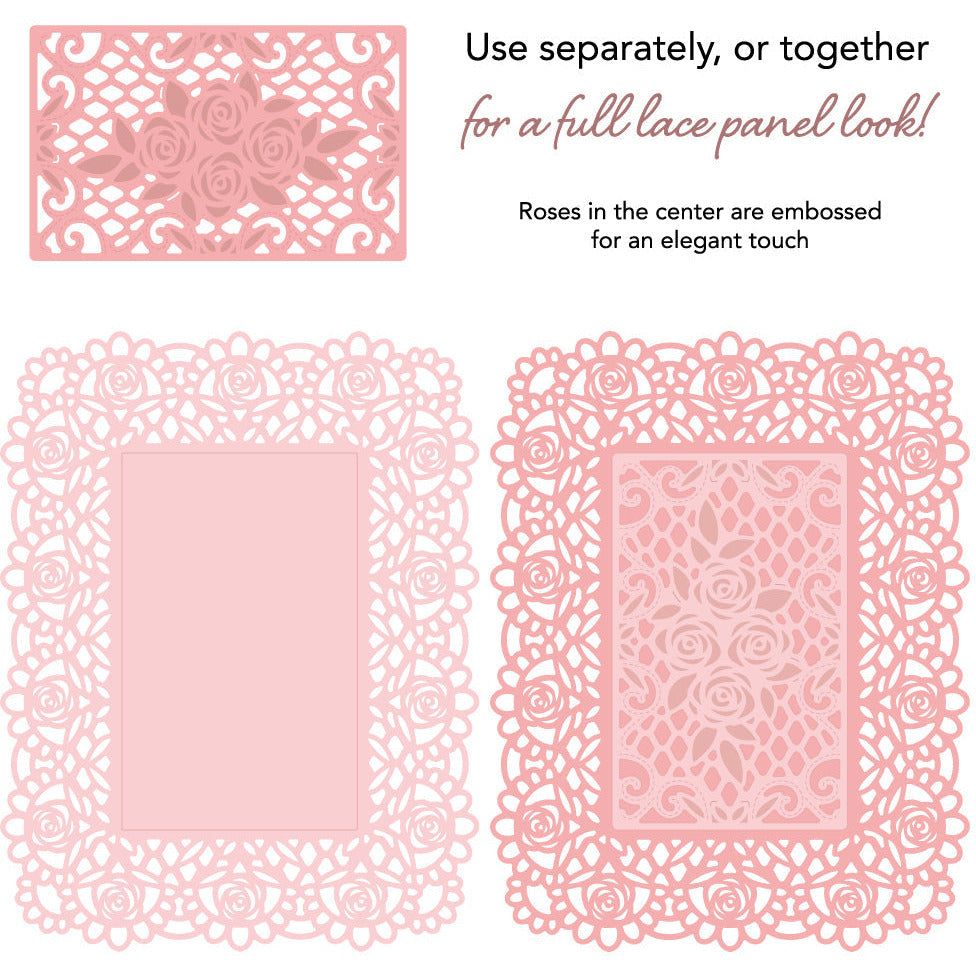 Lace A2 Cover Plate - Honey Cuts - Stand - Alone Dies - Retiring - Honey Bee Stamps