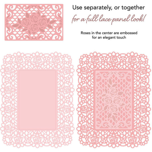 Lace A2 Cover Plate - Honey Cuts - Stand - Alone Dies - Retiring - Honey Bee Stamps