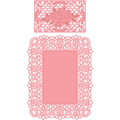 Lace A2 Cover Plate - Honey Cuts - Stand - Alone Dies - Retiring - Honey Bee Stamps