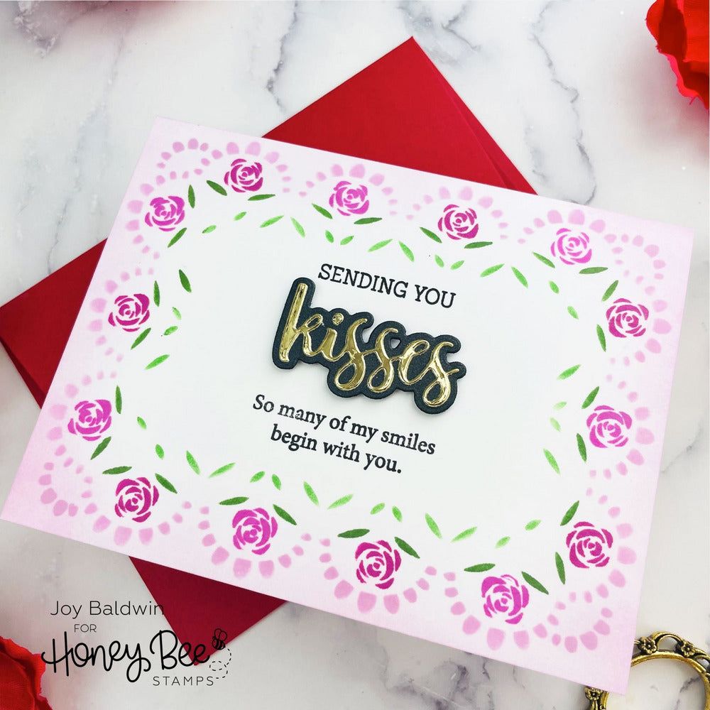 Layered Lace - Set of 5 - 6"x6" Layering Stencils - Retiring - Honey Bee Stamps