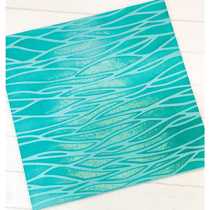 Layered Waves - Set of 2 - 6"x6" Layering Stencils - Honey Bee Stamps