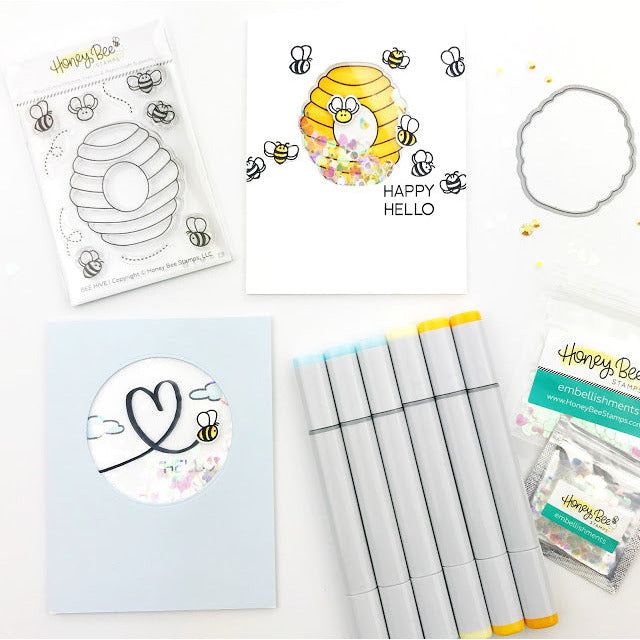 Layering Bee Hive - Honey Cuts - Stand - Alone Dies - Honey Bee Stamps