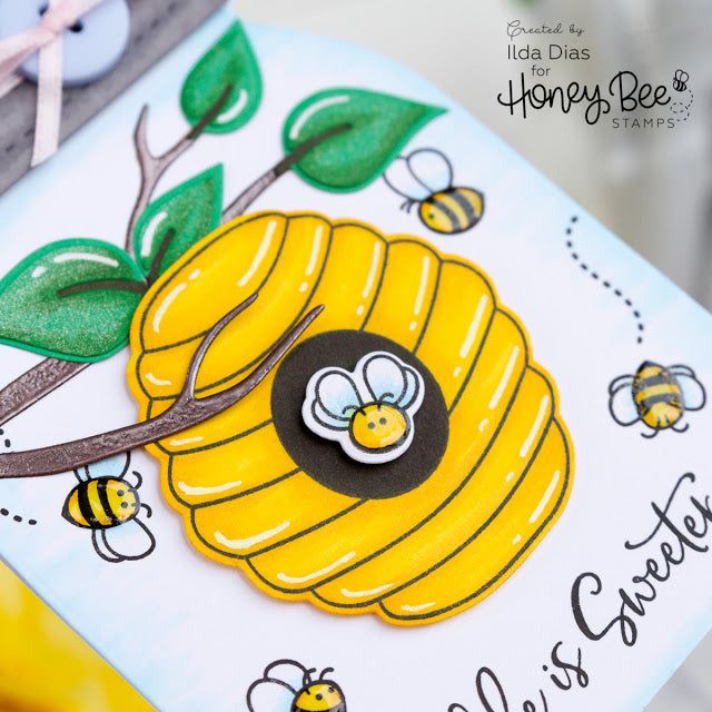 Layering Bee Hive - Honey Cuts - Stand - Alone Dies - Honey Bee Stamps