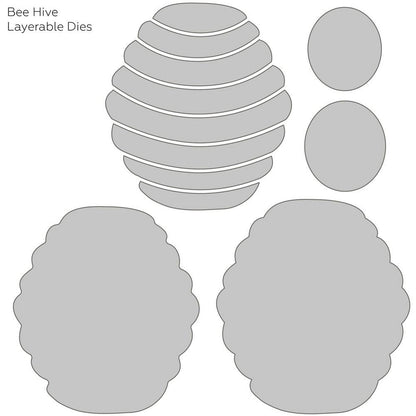 Layering Bee Hive - Honey Cuts - Stand - Alone Dies - Honey Bee Stamps