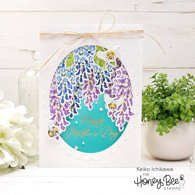 Layering Wisteria Add-On - 4x6 Stamp Set - Retiring - Honey Bee Stamps
