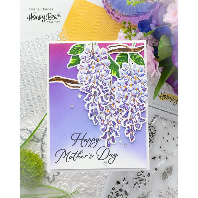 Layering Wisteria Add-On - 4x6 Stamp Set - Retiring - Honey Bee Stamps