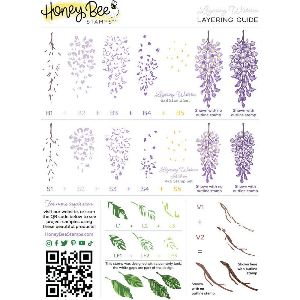 Layering Wisteria - Honey Cuts - Retiring - Honey Bee Stamps