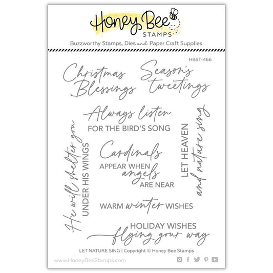 Let Nature Sing - 4x5 Photopolymer Stamp Set - Honey Bee Stamps