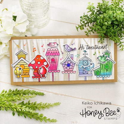 Little Birdies - 6x8 Photopolymer Stamp Set - Retiring - Honey Bee Stamps