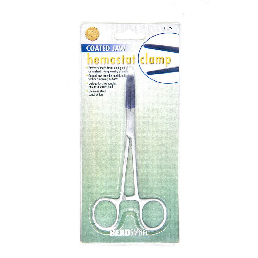 Locking Pliers - Hemostat Clamp with Nylon Coated Jaw Tip 5.75" - Honey Bee Stamps