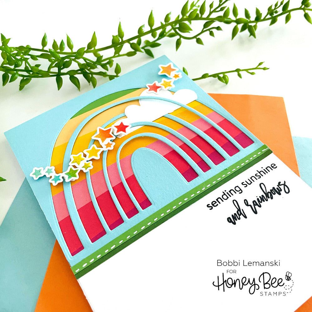 Look For The Rainbow - 6x7 Photopolymer Stamp Set - Honey Bee Stamps