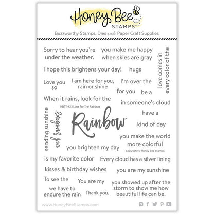 Look For The Rainbow - 6x7 Photopolymer Stamp Set - Honey Bee Stamps
