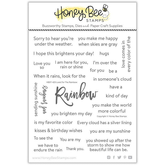 Look For The Rainbow - 6x7 Photopolymer Stamp Set - Honey Bee Stamps