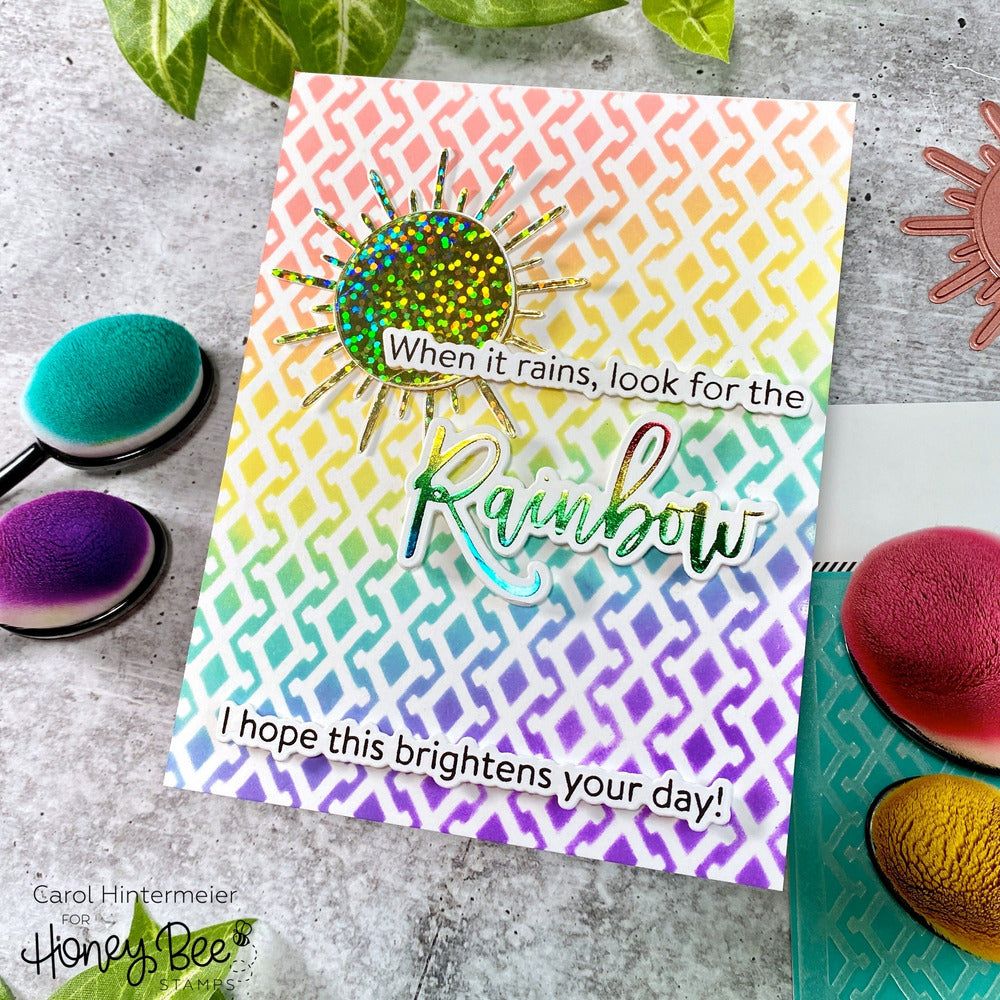 Look For The Rainbow - 6x7 Photopolymer Stamp Set - Honey Bee Stamps
