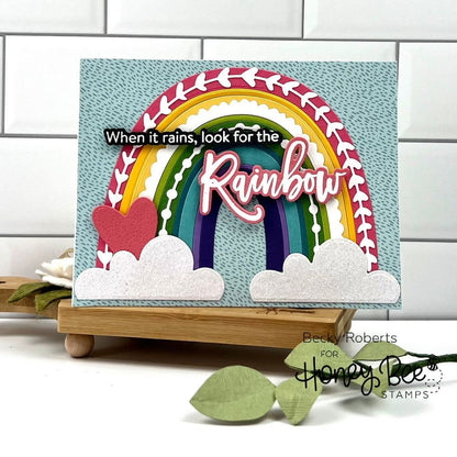 Look For The Rainbow - 6x7 Photopolymer Stamp Set - Honey Bee Stamps