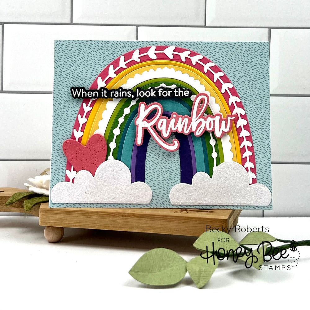 Look For The Rainbow - Honey Cuts - Coordinating Dies - Honey Bee Stamps
