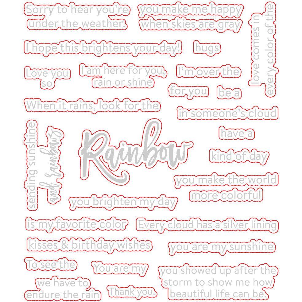 Look For The Rainbow - Honey Cuts - Coordinating Dies - Honey Bee Stamps