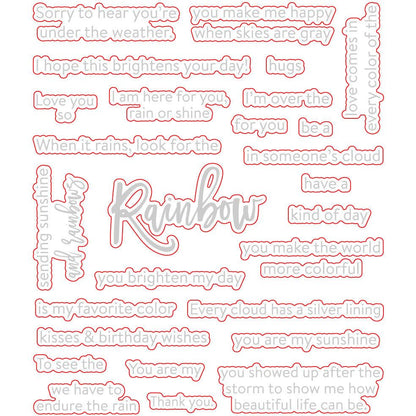 Look For The Rainbow - Honey Cuts - Coordinating Dies - Honey Bee Stamps