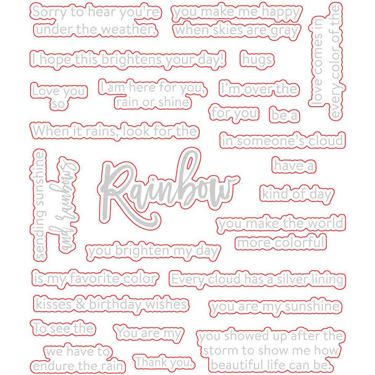 Look For The Rainbow - Honey Cuts - Coordinating Dies - Honey Bee Stamps