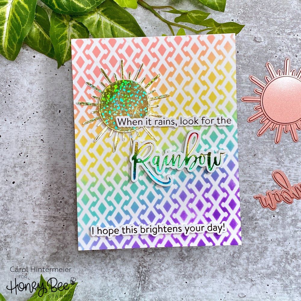 Look For The Rainbow - Honey Cuts - Coordinating Dies - Honey Bee Stamps