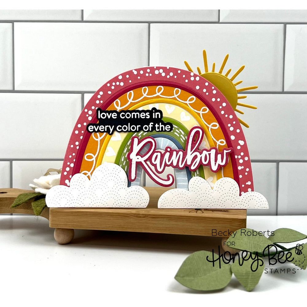 Look For The Rainbow - Honey Cuts - Coordinating Dies - Honey Bee Stamps