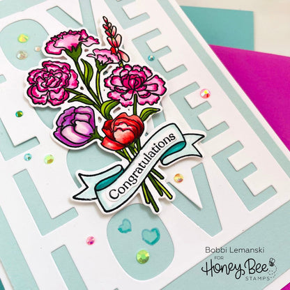 Love A2 Cover Plate - Honey Cuts - Stand - Alone Dies - Honey Bee Stamps
