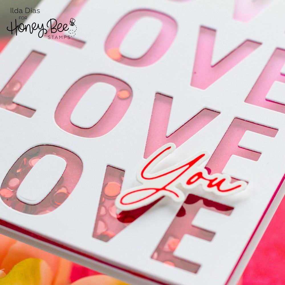 Love A2 Cover Plate - Honey Cuts - Stand - Alone Dies - Honey Bee Stamps