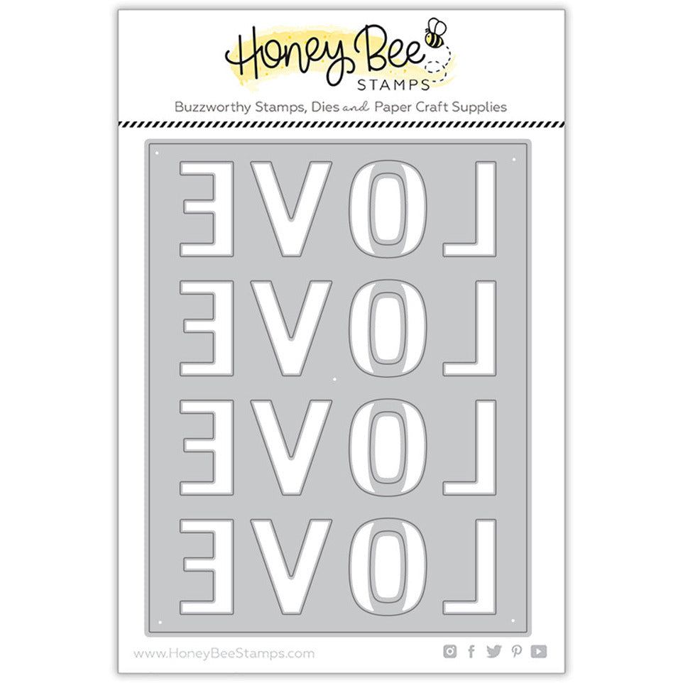 Love A2 Cover Plate - Honey Cuts - Stand - Alone Dies - Honey Bee Stamps