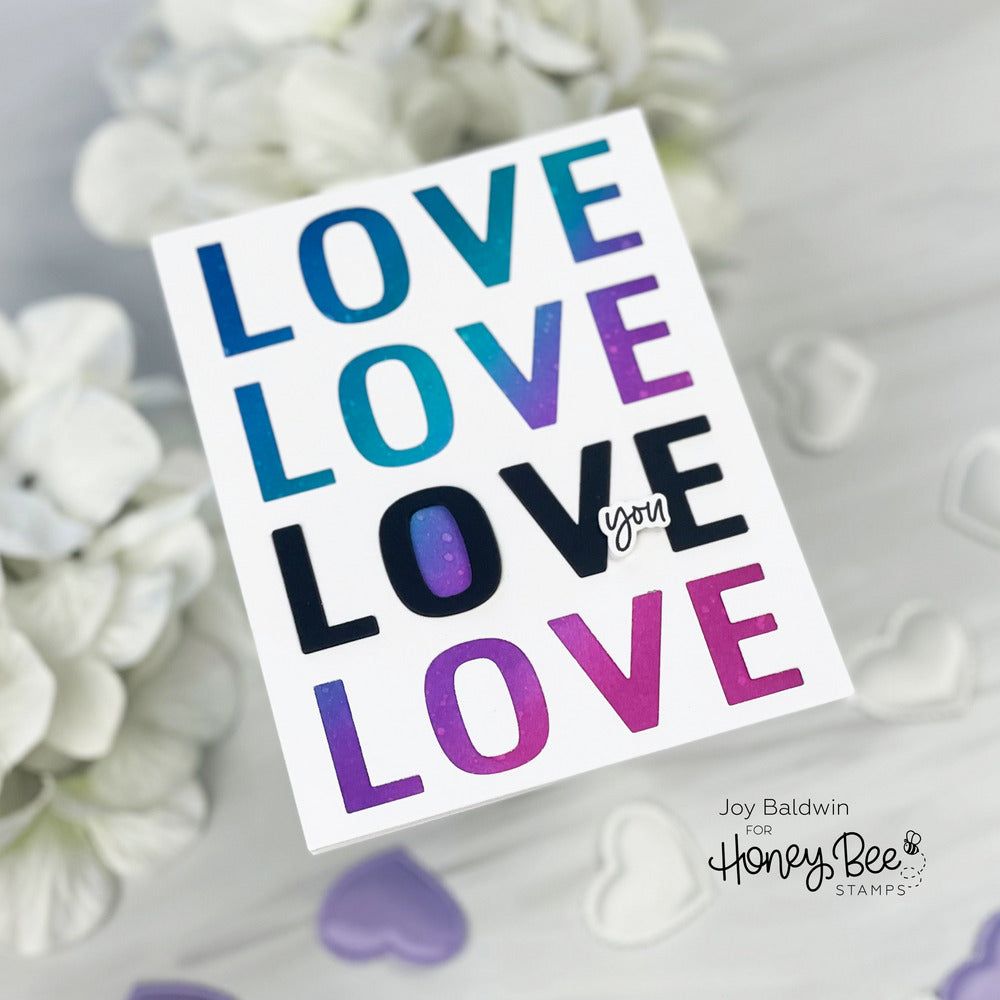Love A2 Cover Plate - Honey Cuts - Stand - Alone Dies - Honey Bee Stamps