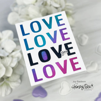 Love A2 Cover Plate - Honey Cuts - Stand - Alone Dies - Honey Bee Stamps