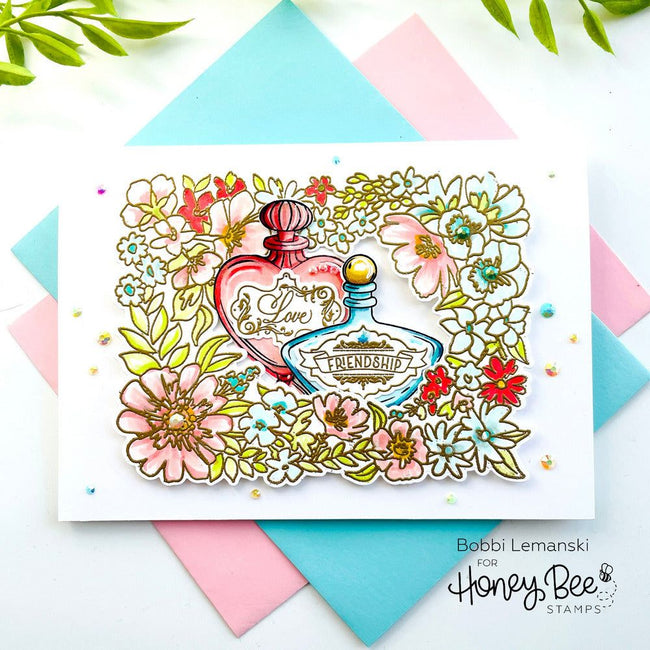 Love & Luck Potion Labels - Honey Cuts - Honey Bee Stamps