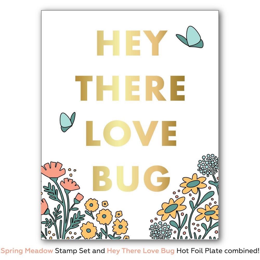 Love Bug Hot Foil Plate and Letter Press Plate and Honey Cuts Dies - Retiring - Honey Bee Stamps