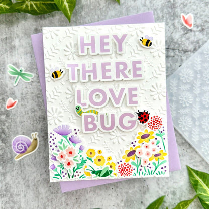 Love Bug Hot Foil Plate and Letter Press Plate and Honey Cuts Dies - Retiring - Honey Bee Stamps