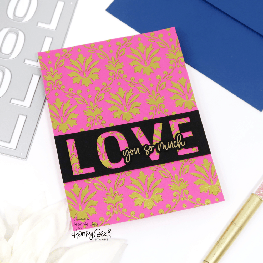 Love Love Love - 4x5 Photopolymer Stamp Set - RETIRING - Honey Bee Stamps