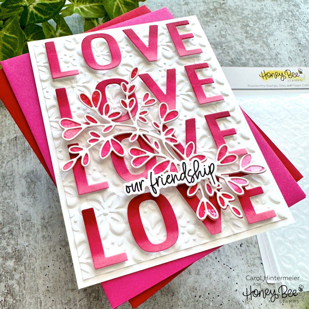 Love Love Love - 4x5 Photopolymer Stamp Set - RETIRING - Honey Bee Stamps