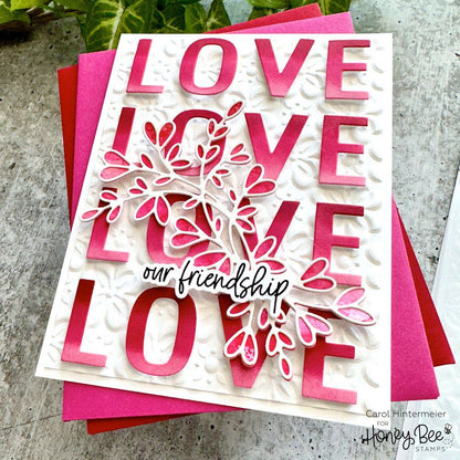 Love Love Love Sentiments - Honey Cuts - Coordinating Dies - RETIRING - Honey Bee Stamps