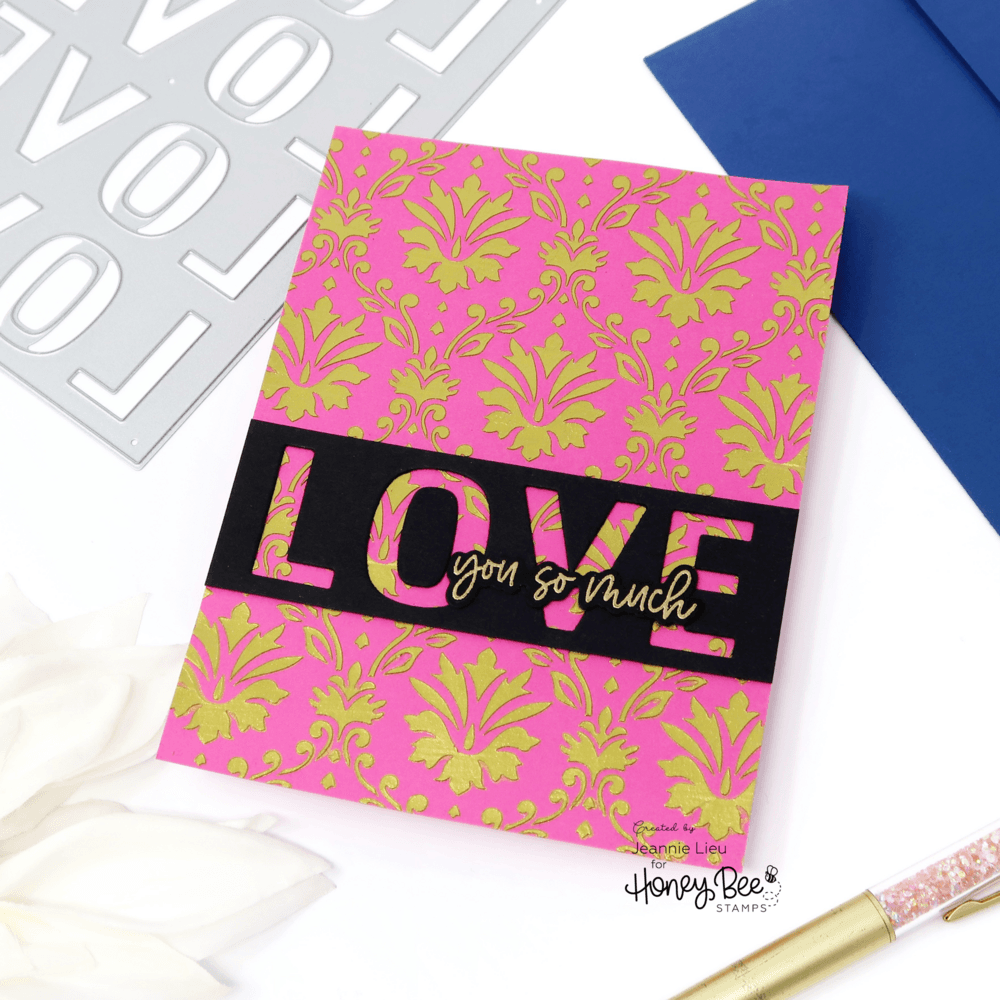 Love Love Love Sentiments - Honey Cuts - Coordinating Dies - RETIRING - Honey Bee Stamps