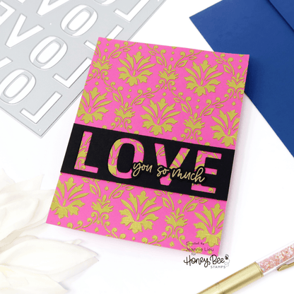 Love Love Love Sentiments - Honey Cuts - Coordinating Dies - RETIRING - Honey Bee Stamps
