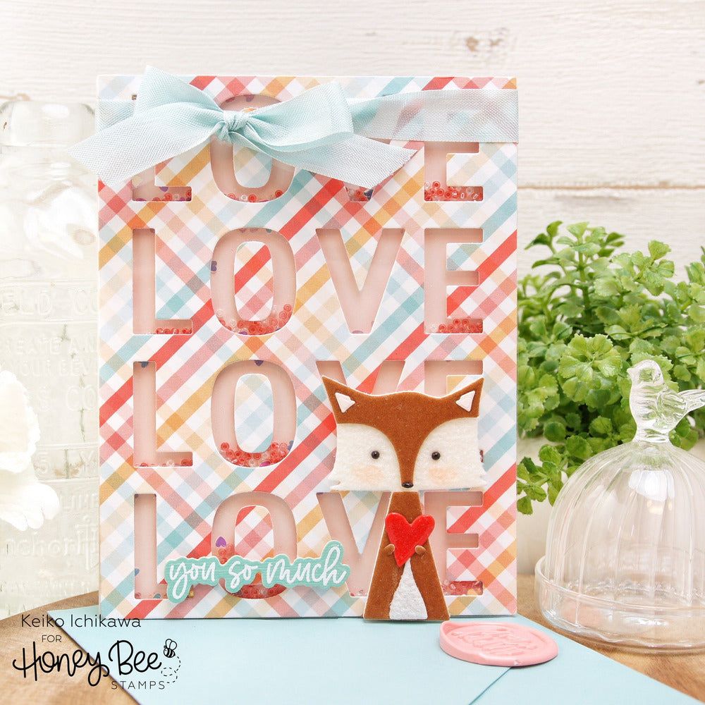 Love Love Love Sentiments - Honey Cuts - Coordinating Dies - RETIRING - Honey Bee Stamps