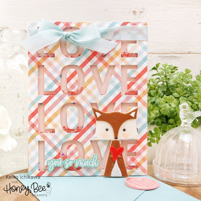 Love Love Love Sentiments - Honey Cuts - Coordinating Dies - RETIRING - Honey Bee Stamps
