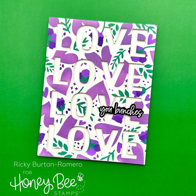 Love Love Love Sentiments - Honey Cuts - Honey Bee Stamps