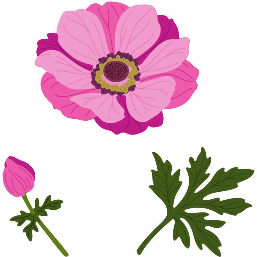 Lovely Layers: Anemone - Honey Cuts - Stand - Alone Dies - Honey Bee Stamps