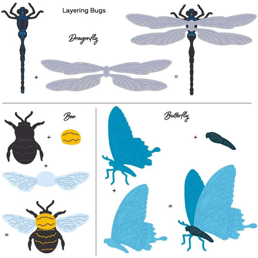 Lovely Layers: Bugs - Honey Cuts - Stand - Alone Dies - Honey Bee Stamps