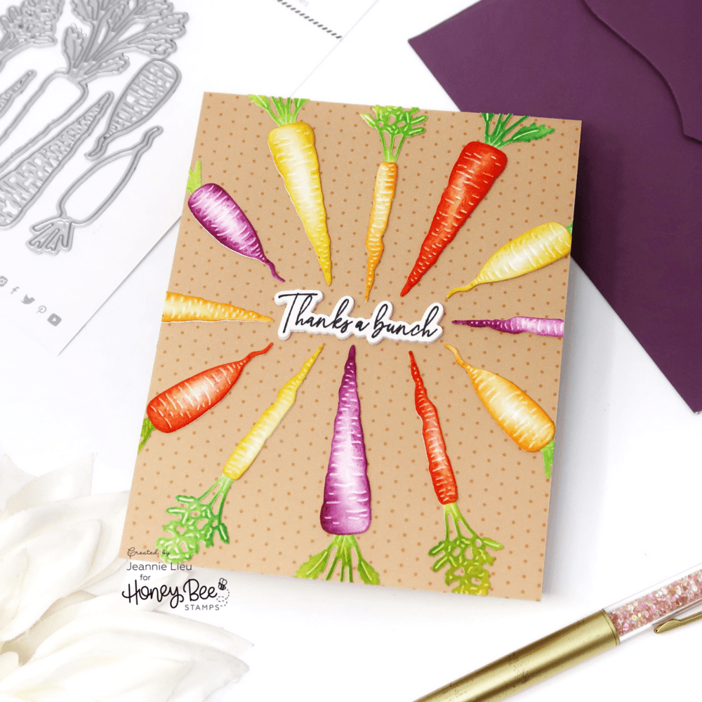 Lovely Layers: Carrots - Honey Cuts - Stand - Alone Dies - Honey Bee Stamps